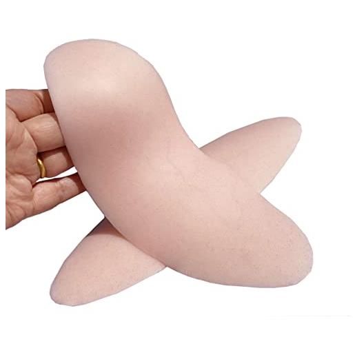 Bimei - spessori auto-adesivi per polpacci per gambe magre da donna, correttore per gambe in silicone (l, beige pelle artificiale)