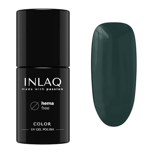 INLAQ® hema free uv nail polish dark green 6 ml - smalto gel privo di hema - smalto gel uv in diversi colori uv led gel