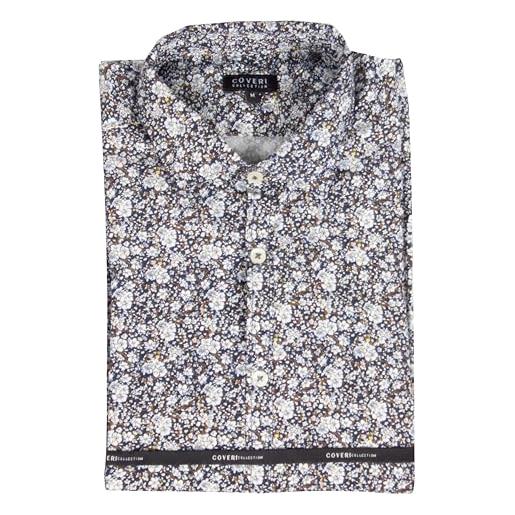 COVERI COLLECTION camicia maniche lunghe con fantasia a fiori