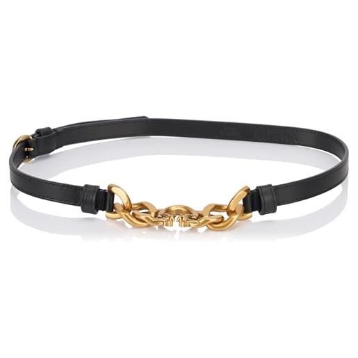 Pinko love night chain h1 belt cuoio cintura, z99q_nero-antique gold, xs donna