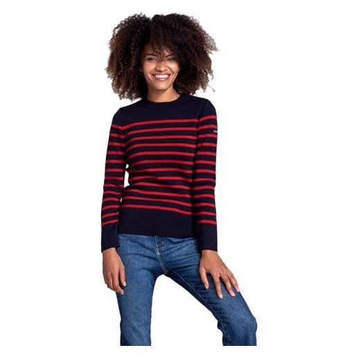 Armor-lux armor lux 77280, felpa donna, multicolore (rich navy/braise ii9), x-small (taglia produttore: 1)