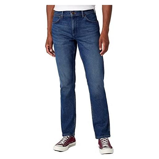 Wrangler greensboro jeans, blu (blue arcade), 38w / 30l uomo