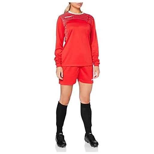 uhlsport match team-set maglietta e pantaloncini, da donna, kit, rosso (rosso/bianco), m