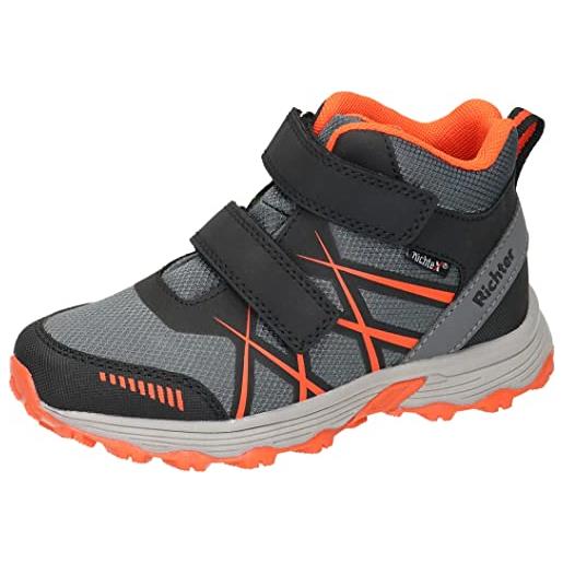 Richter kinderschuhe tr-3, scarpe per jogging su strada, vulcano black orange, 32 eu