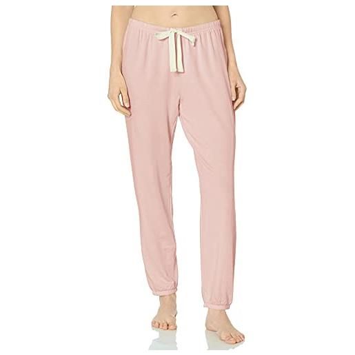 Amazon Essentials pantaloni del pigiama in spugna per tempo libero leggeri (taglie forti disponibili) donna, blu marino righe, xl