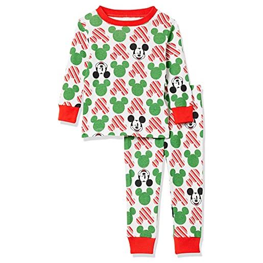 Amazon Essentials disney | marvel | star wars set di pigiama da notte attillati in cotone unisex bambini e ragazzi, nightmare santa jack, 3 anni