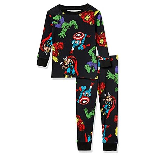 Amazon Essentials marvel pigiama in cotone aderente bambini e ragazzi, marvel - uomo ragno, 9 anni