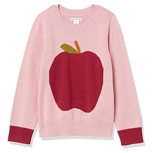 Amazon Essentials maglione a girocollo bambine e ragazze, rosa chiaro frutta, 2 anni