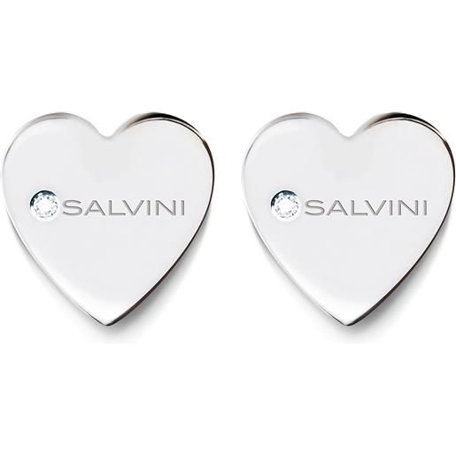 Salvini i segni orecchini Salvini cuore oro bianco 20049488