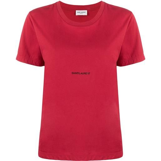 Saint Laurent t-shirt a girocollo - rosso