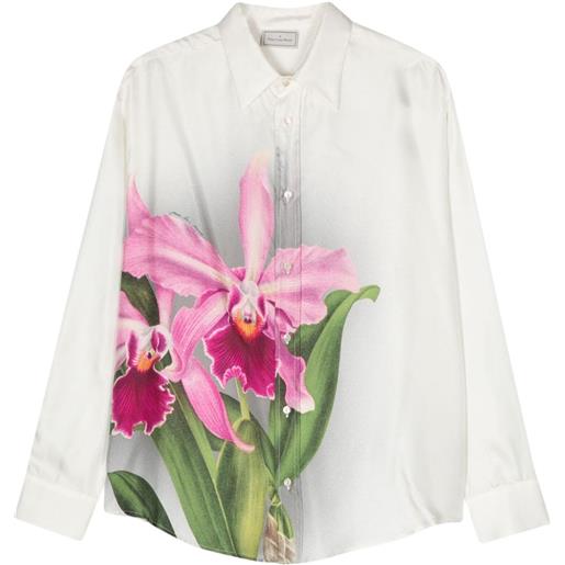 Pierre-Louis Mascia camicia aloe a fiori - white