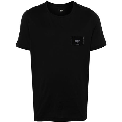 FENDI t-shirt con applicazione - nero