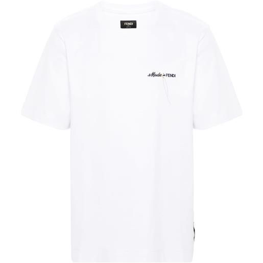 FENDI t-shirt con ricamo - bianco