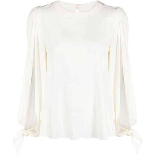 Chloé blusa con dettaglio a nodo - toni neutri