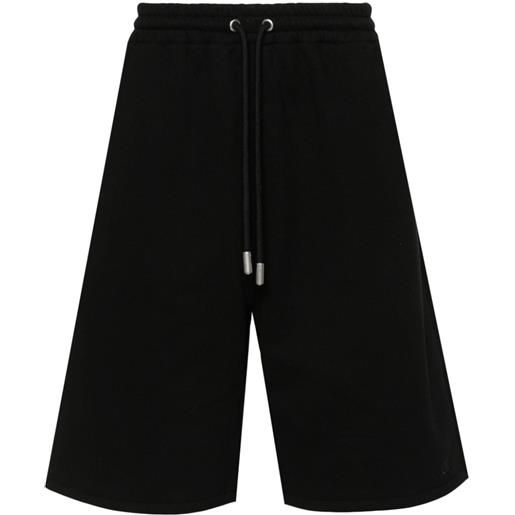 Off-White shorts con ricamo - nero