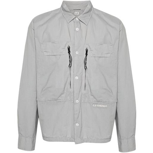 C.P. Company camicia con ricamo - grigio
