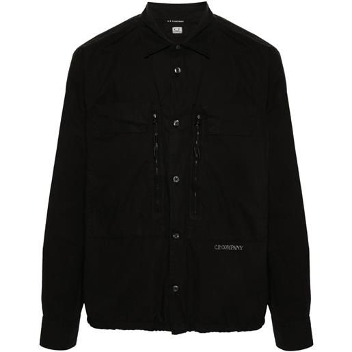 C.P. Company camicia con ricamo - nero