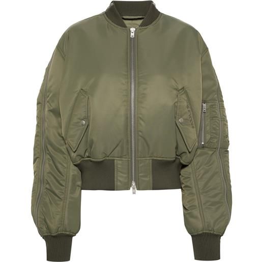 Acne Studios bomber imbottito con zip - verde