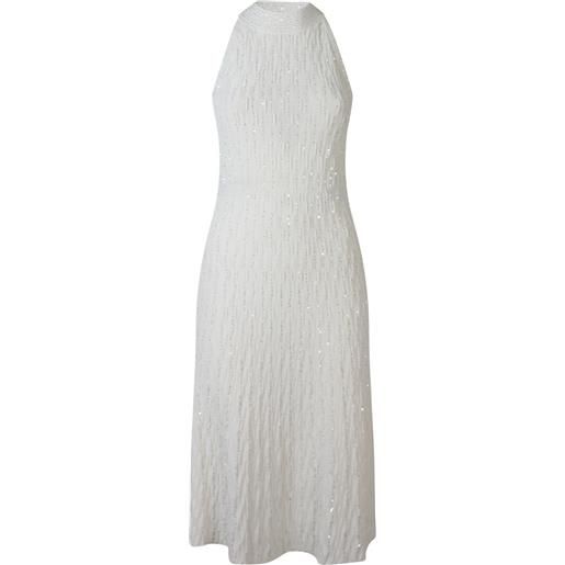D.EXTERIOR abito bianco con strass per donna