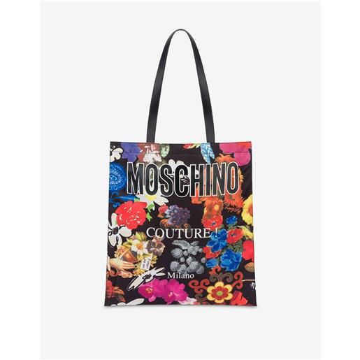 Moschino shopper in nylon allover flowers