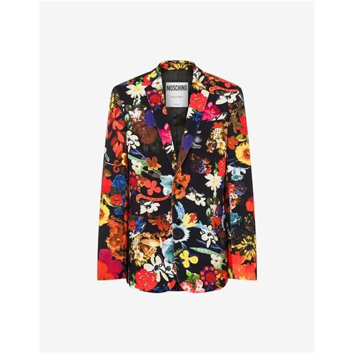 Moschino giacca in bull allover flowers