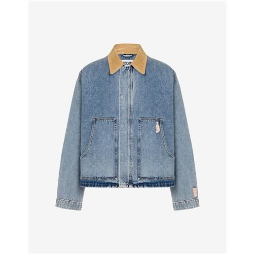 Moschino giacca in denim destroyed