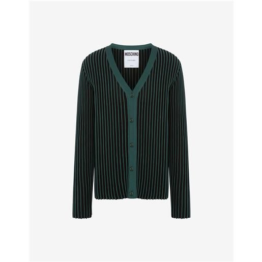 Moschino cardigan in cotone stripes effect