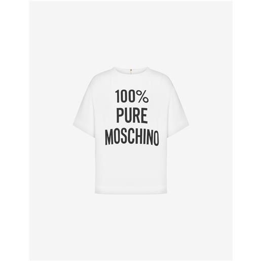 Moschino t-shirt in enver satin 100% pure Moschino print