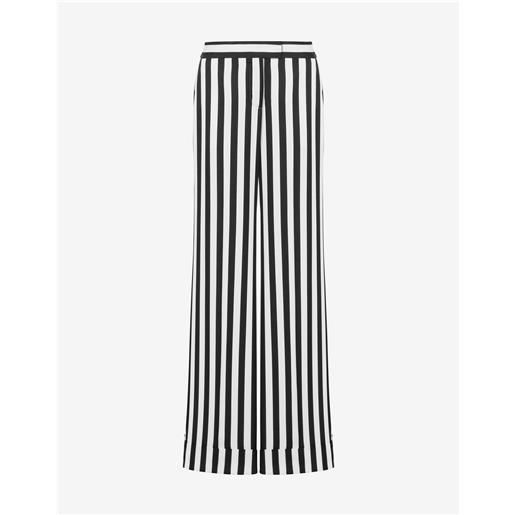 Moschino pantalone in cady archive stripes