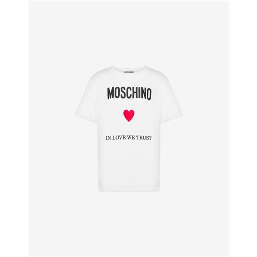 Moschino t-shirt in jersey organico in love we trust