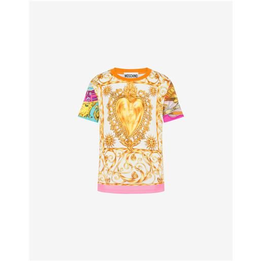 Moschino t-shirt in jersey scarf print
