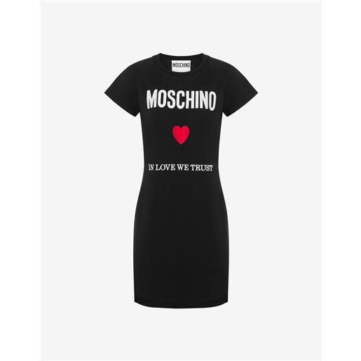 Moschino abito in jersey organico in love we trust