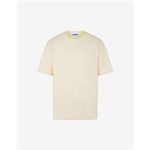 Moschino t-shirt in jersey jacquard allover logo