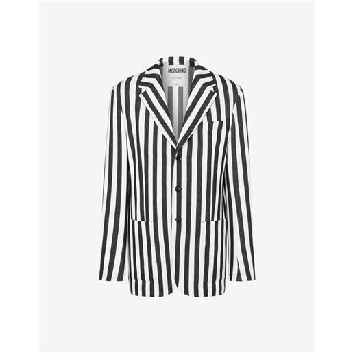 Moschino giacca in cotone archive stripes