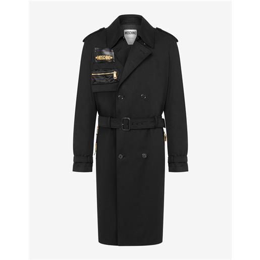 Moschino trench in tela di cotone multipockets