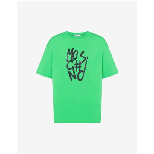 Moschino t-shirt in jersey organico scribble logo