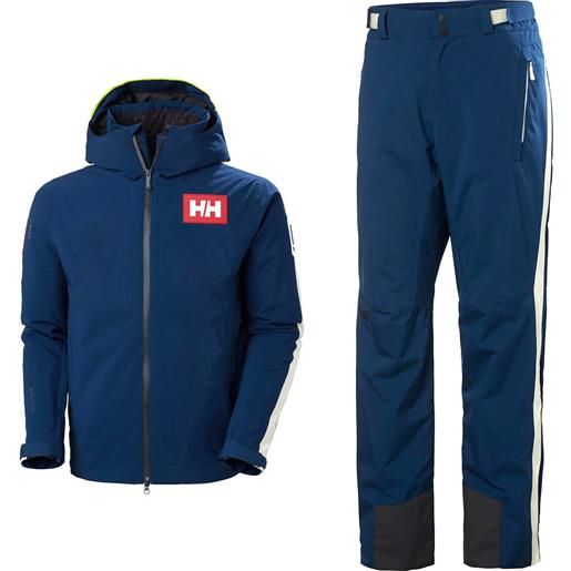 HELLY HANSEN completo sci men's world cup infinity inulated ski jacket+men's world cup insulated full-zip pants uomo