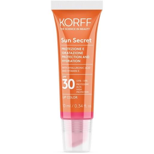 KORFF Srl korff sun secret lip protezione e idratazione spf 30 color 02 lampone 10 ml