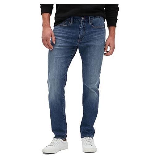 GAP v-slim soft weka pass jeans, indaco medio, 32w x 32l uomo