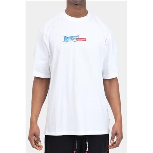 SPRAYGROUND t-shirt bianca shark isl 509
