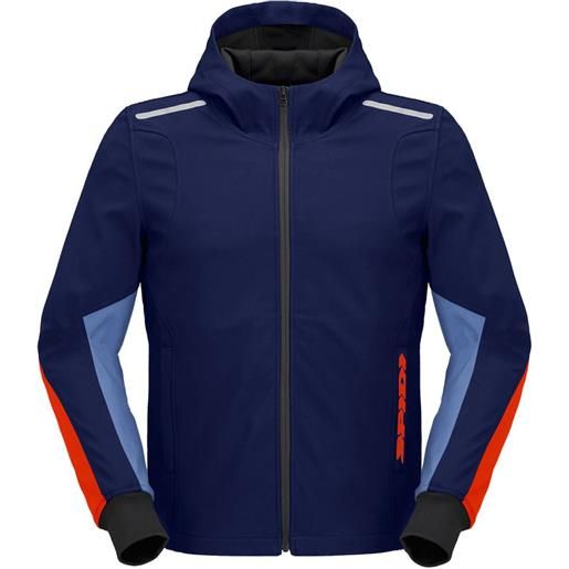 SPIDI - giacca SPIDI - giacca hoodie armor light blue navy / rosso