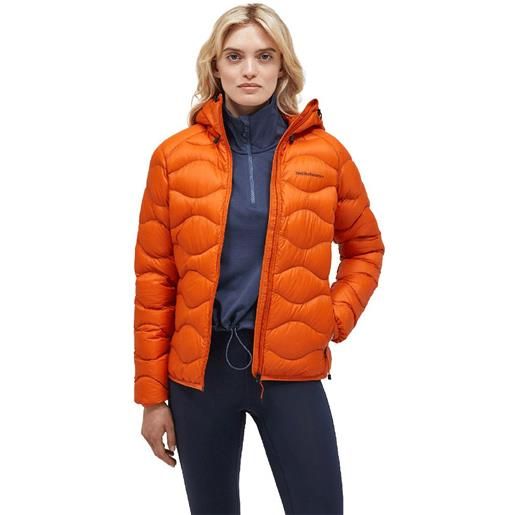 Peak Performance helium down hood jacket arancione l donna