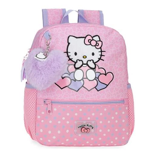 Hello Kitty hearts & dots zaino scuola rosa 23 x 28 x 10 cm poliestere 6,44 l, rosa, zaino scuola