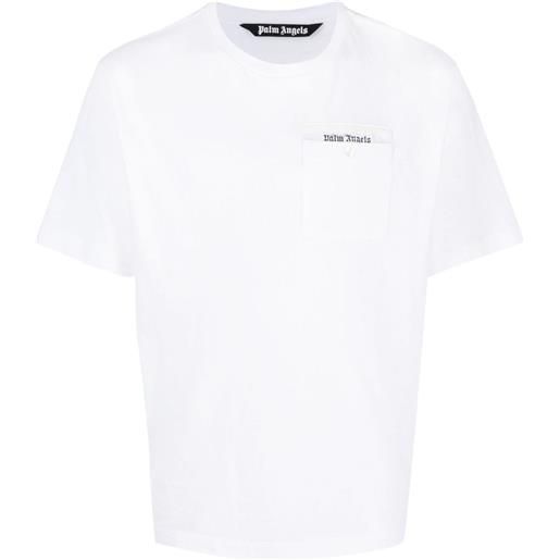 Palm Angels t-shirt con banda logo - bianco