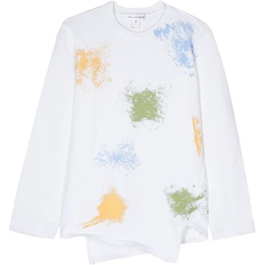 Comme Des Garçons Shirt maglione asimmetrico - bianco