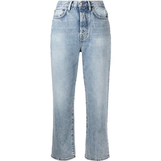 Acne Studios jeans crop taglio straight mece - blu