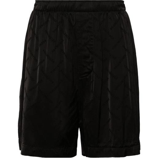Balenciaga shorts con logo jacquard - nero
