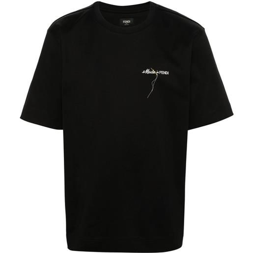 FENDI t-shirt con ricamo - nero