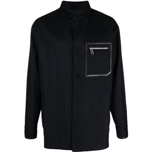 FENDI giacca go-to con logo goffrato - nero
