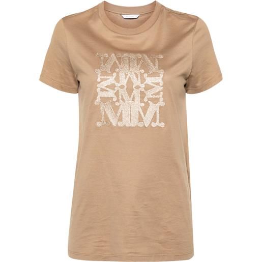 Max Mara t-shirt con ricamo - marrone